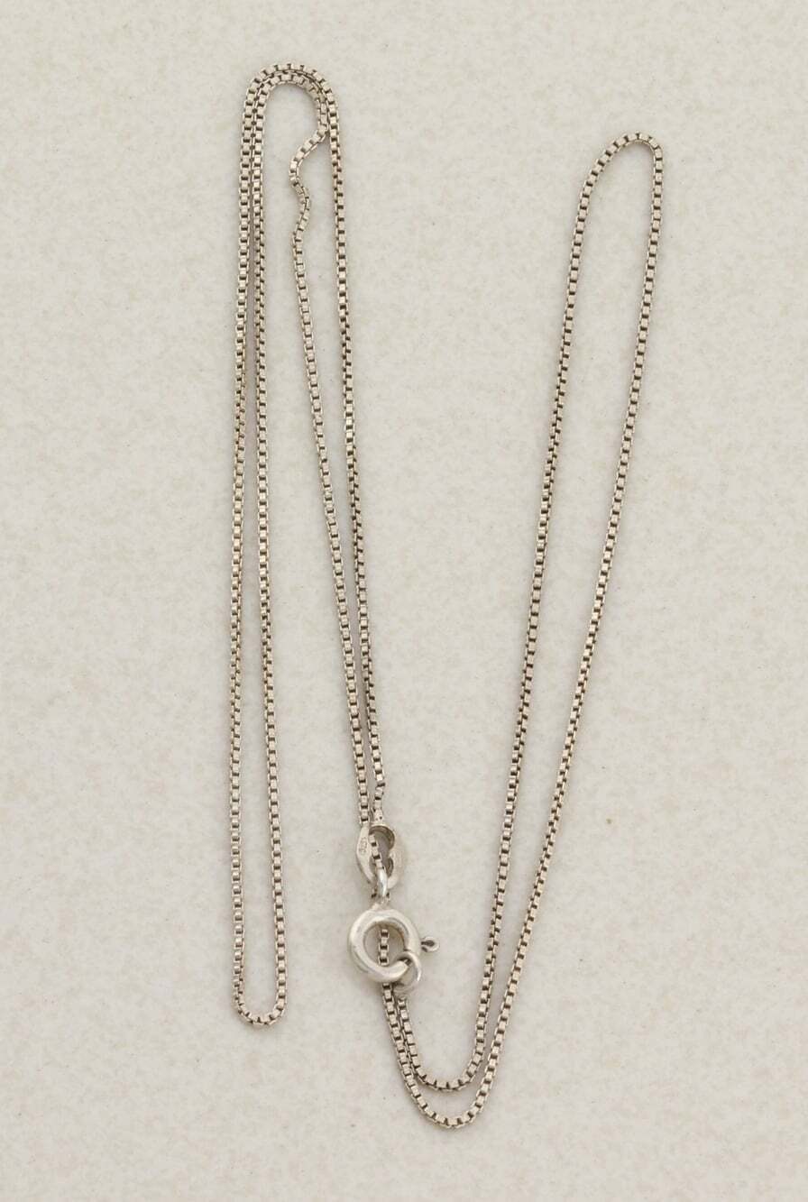 Sterling Silver Box Chain Necklace 21" inch